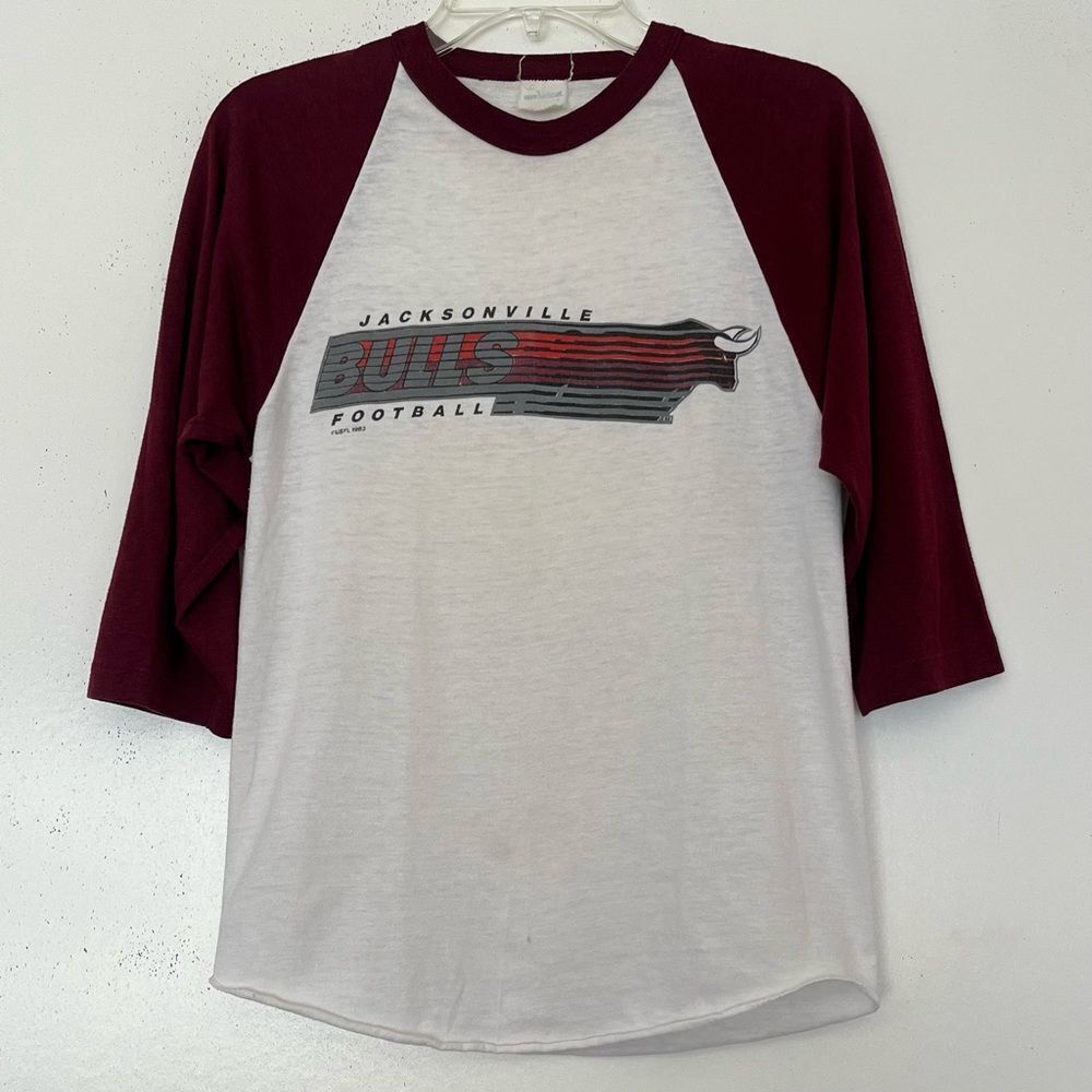 Vintage 80s Sportswear Raglan Shirt Men’s Small Jacksonville Bulls Football 1983